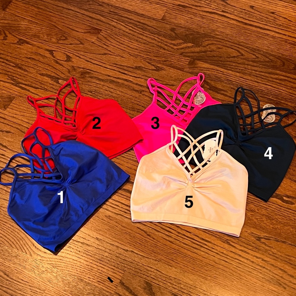 NWT criss cross half tanks